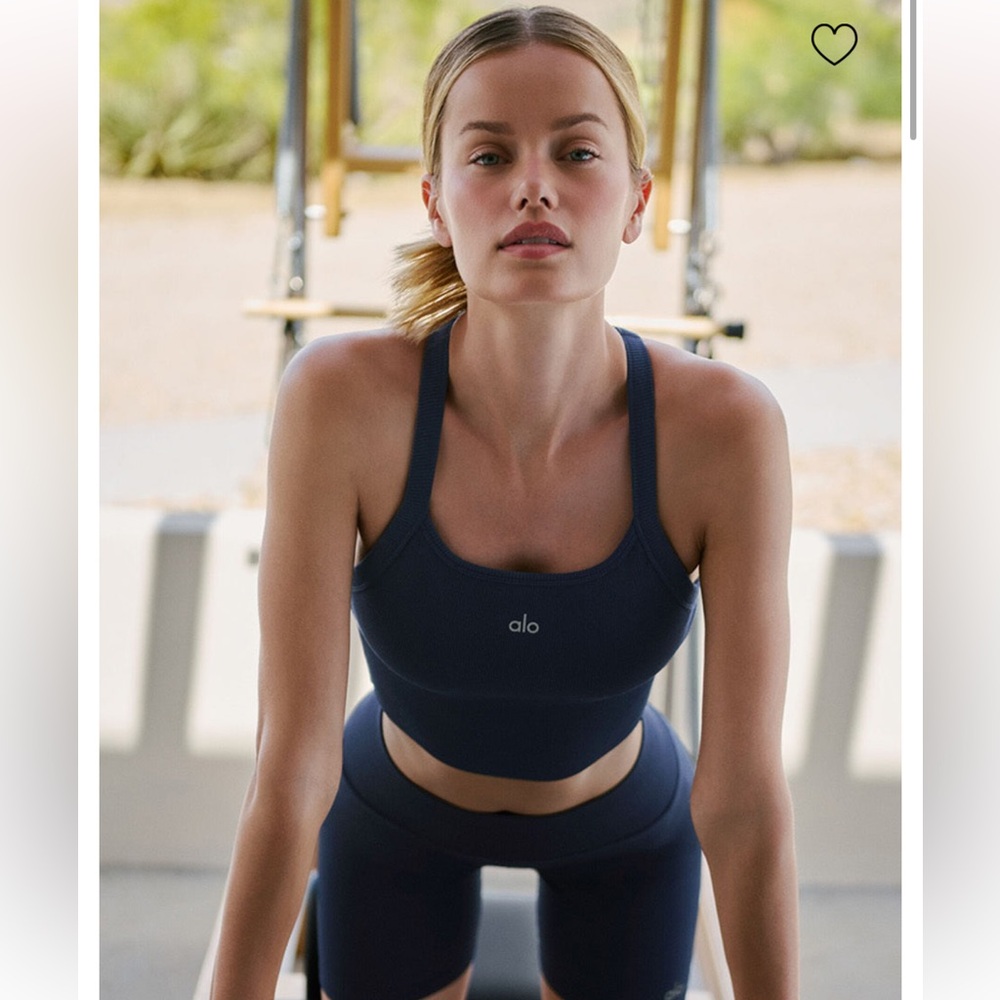 Seamless Ribbed Favorite Bra Tank - Navy